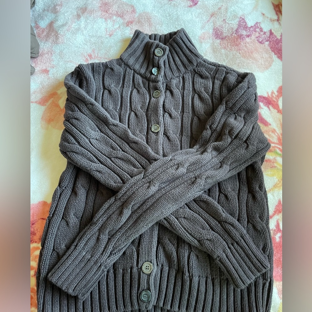 Heavyweight Knit Brown Turtleneck